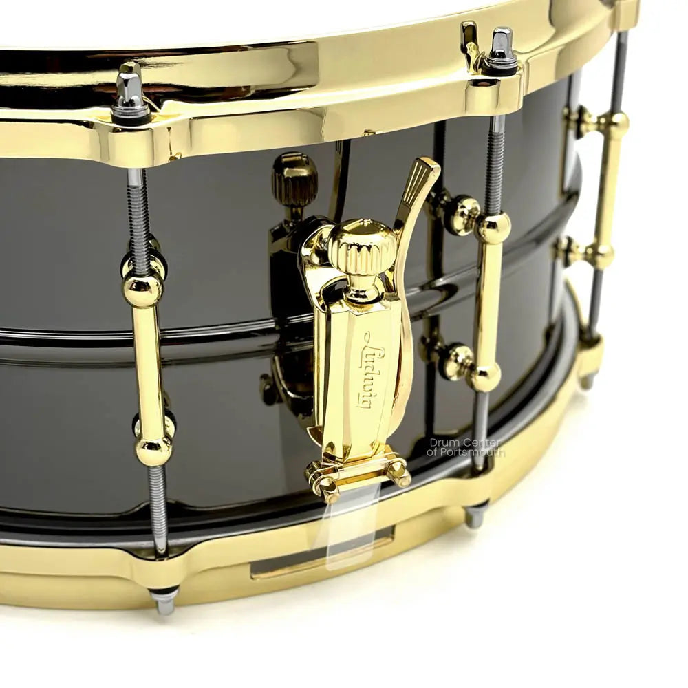Ludwig LB417BT Black Beauty Snare Drum 14x6.5 w/Brass Trim B-STOCK - Drum Center Of Portsmouth
