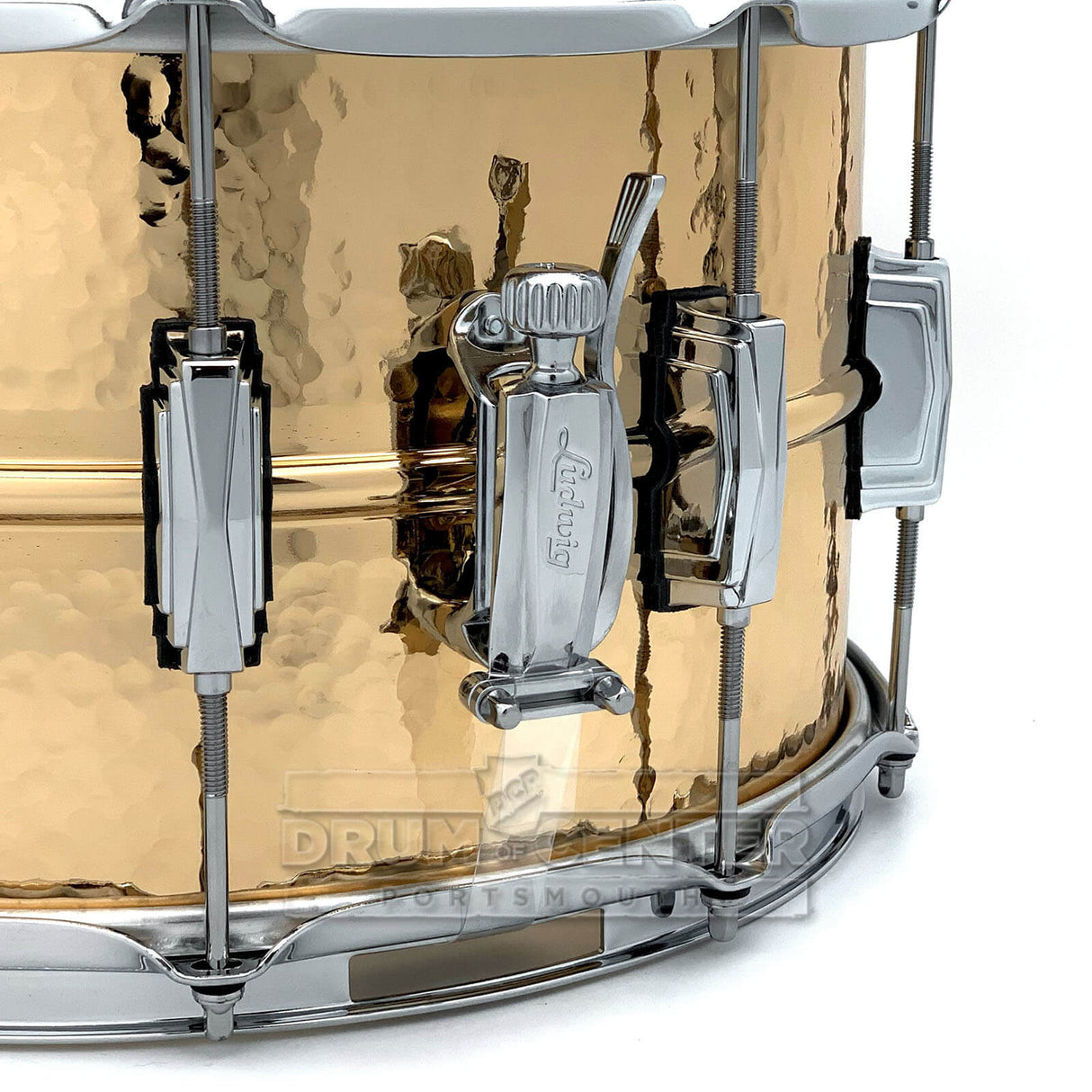Ludwig Supraphonic Bronze Snare Drum 14x8 Hammered - Drum Center Of Portsmouth