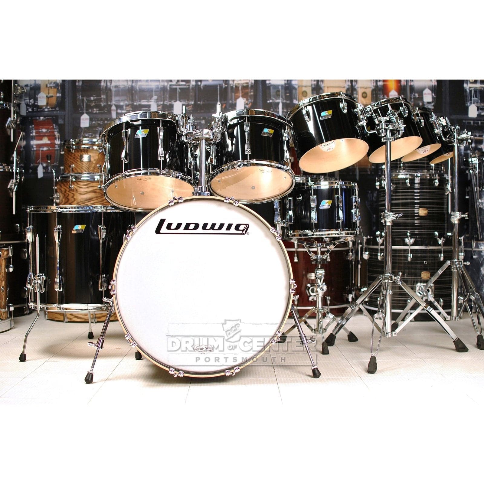 Ludwig Classic Maple 9pc Rawk Mawnstah Drum Set