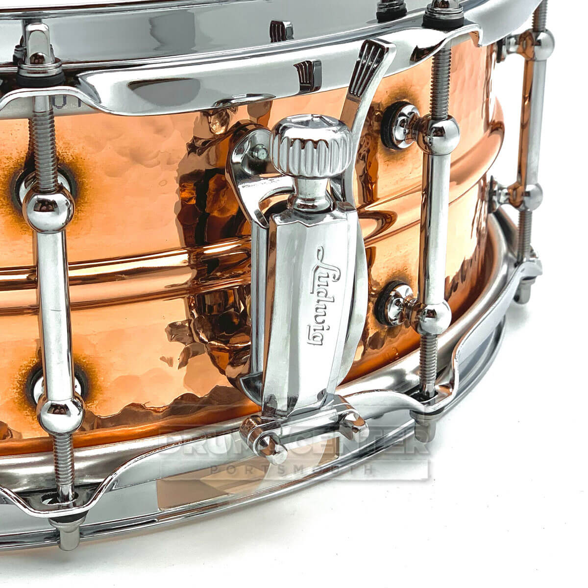 Ludwig Copper Phonic Snare Drum 14x5 Hammered w/Tube Lugs - Drum Center Of Portsmouth
