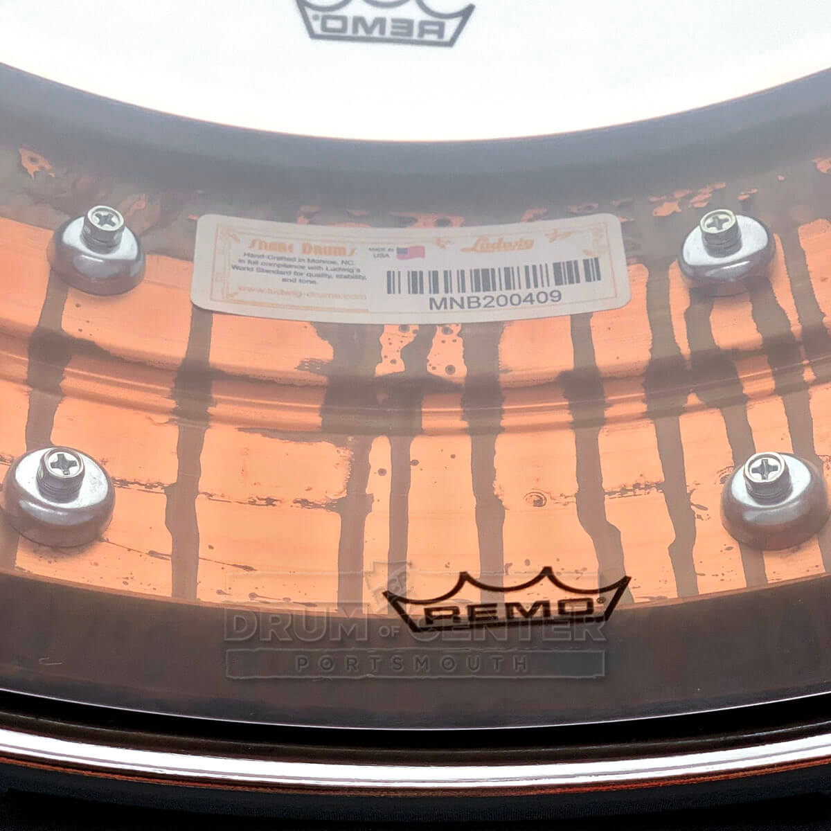 Ludwig LC661 Copper Phonic Snare Drum 14x5 Raw