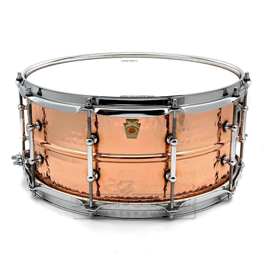 Ludwig LC662KT Copper Phonic Snare Drum 14x6.5 Hammered w/Tube Lugs