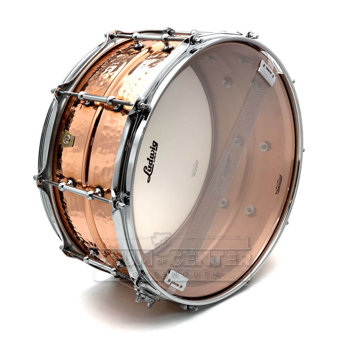 Ludwig LC662KT Copper Phonic Snare Drum 14x6.5 Hammered w/Tube Lugs
