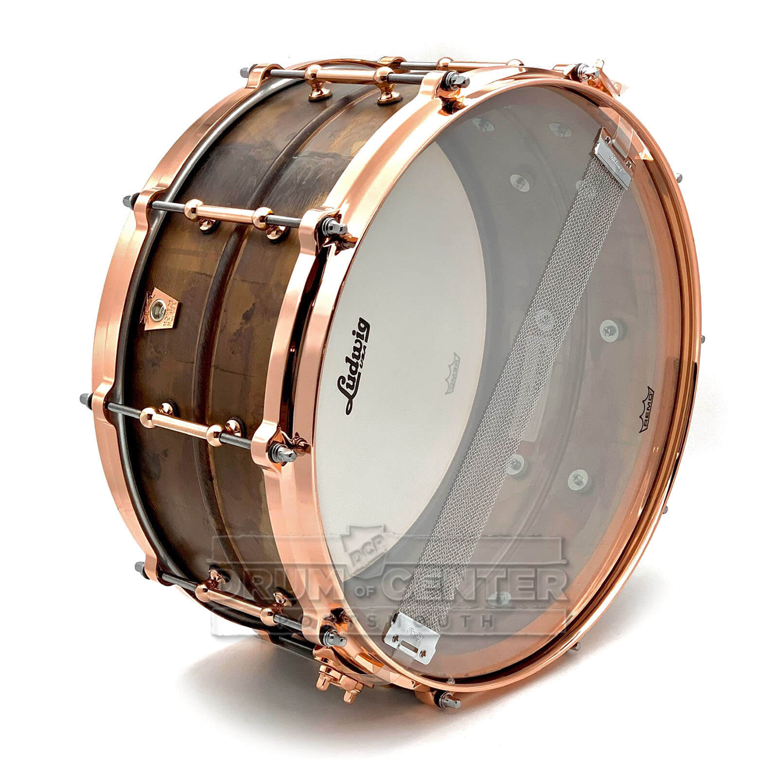 Ludwig LC663TC Copper Phonic Natural Snare Drum 14x6.5 w/Copper Hardware