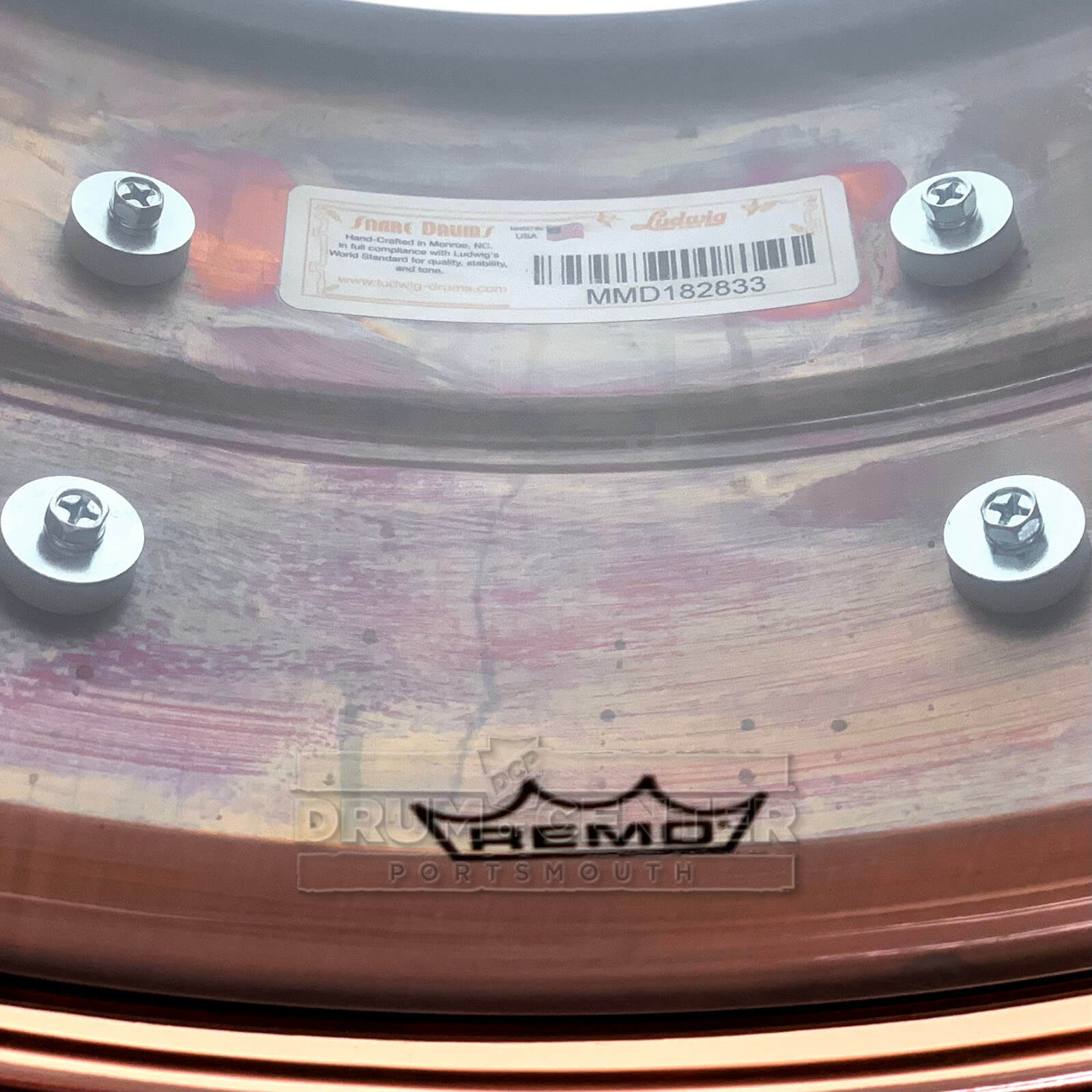 Ludwig LC663TC Copper Phonic Natural Snare Drum 14x6.5 w/Copper Hardware