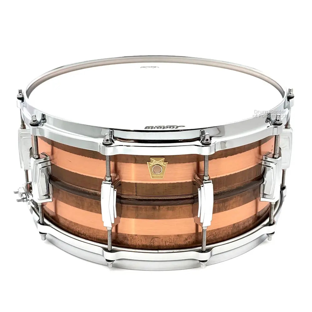Ludwig LC663S Raw Striped Copper Phonic Snare Drum 14x6.5 - Drum Center Of Portsmouth