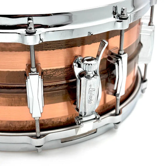 Ludwig LC663S Raw Striped Copper Phonic Snare Drum 14x6.5 - Drum Center Of Portsmouth