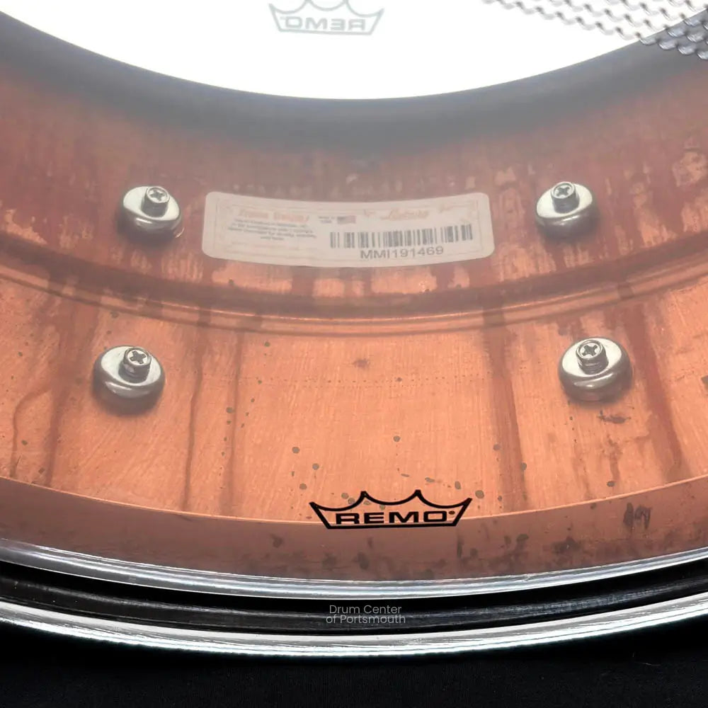 Ludwig LC663S Raw Striped Copper Phonic Snare Drum 14x6.5 - Drum Center Of Portsmouth