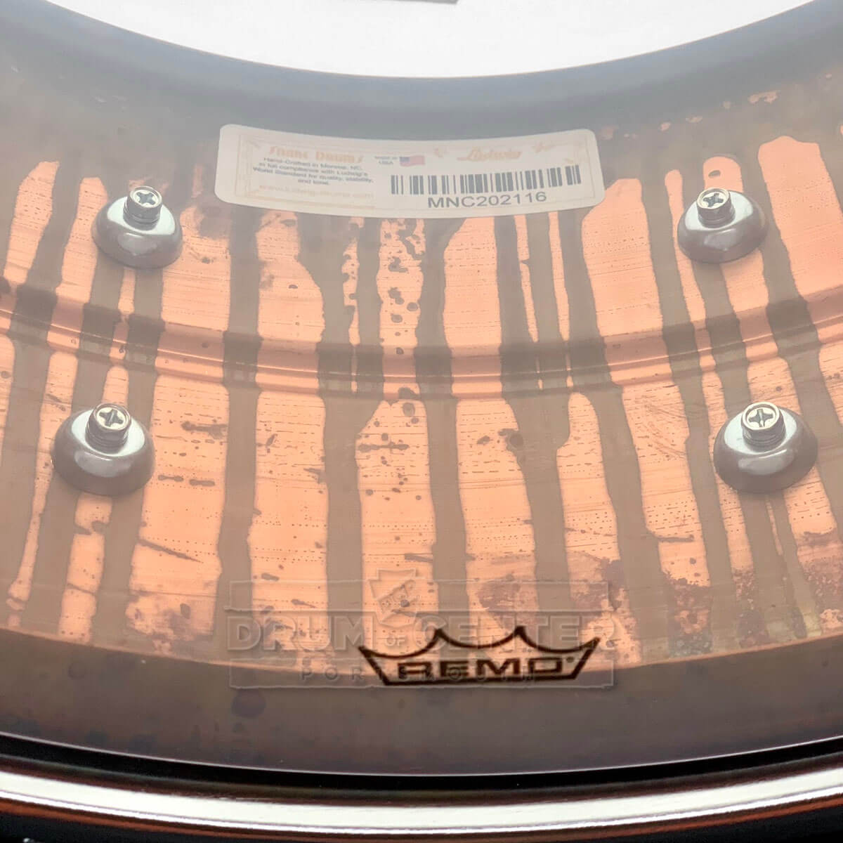 Ludwig LC663 Copper Phonic Snare Drum 14x6.5 Raw