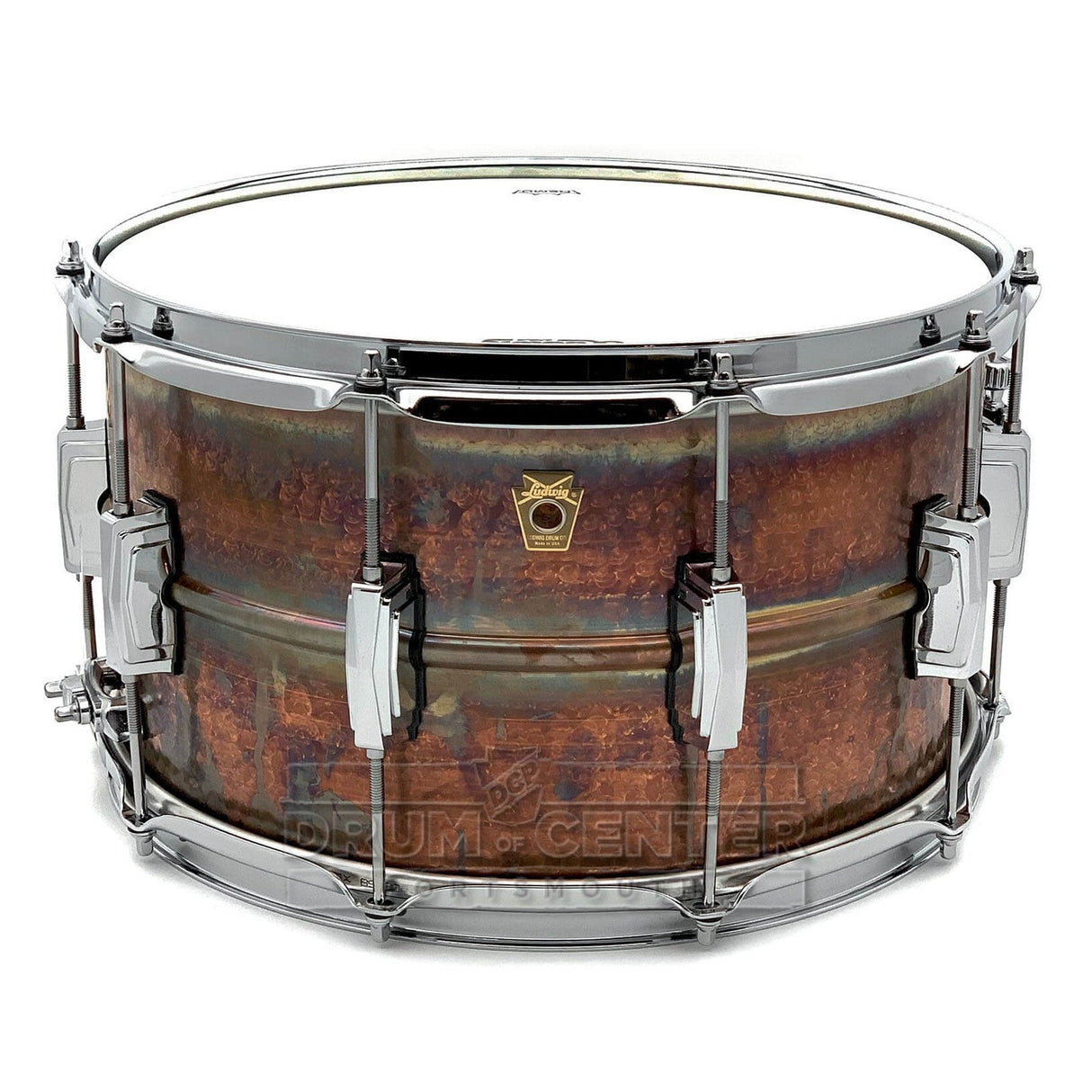 Ludwig Supraphonic Raw Bronze Snare Drum 14x8 Hammered - Drum Center Of Portsmouth