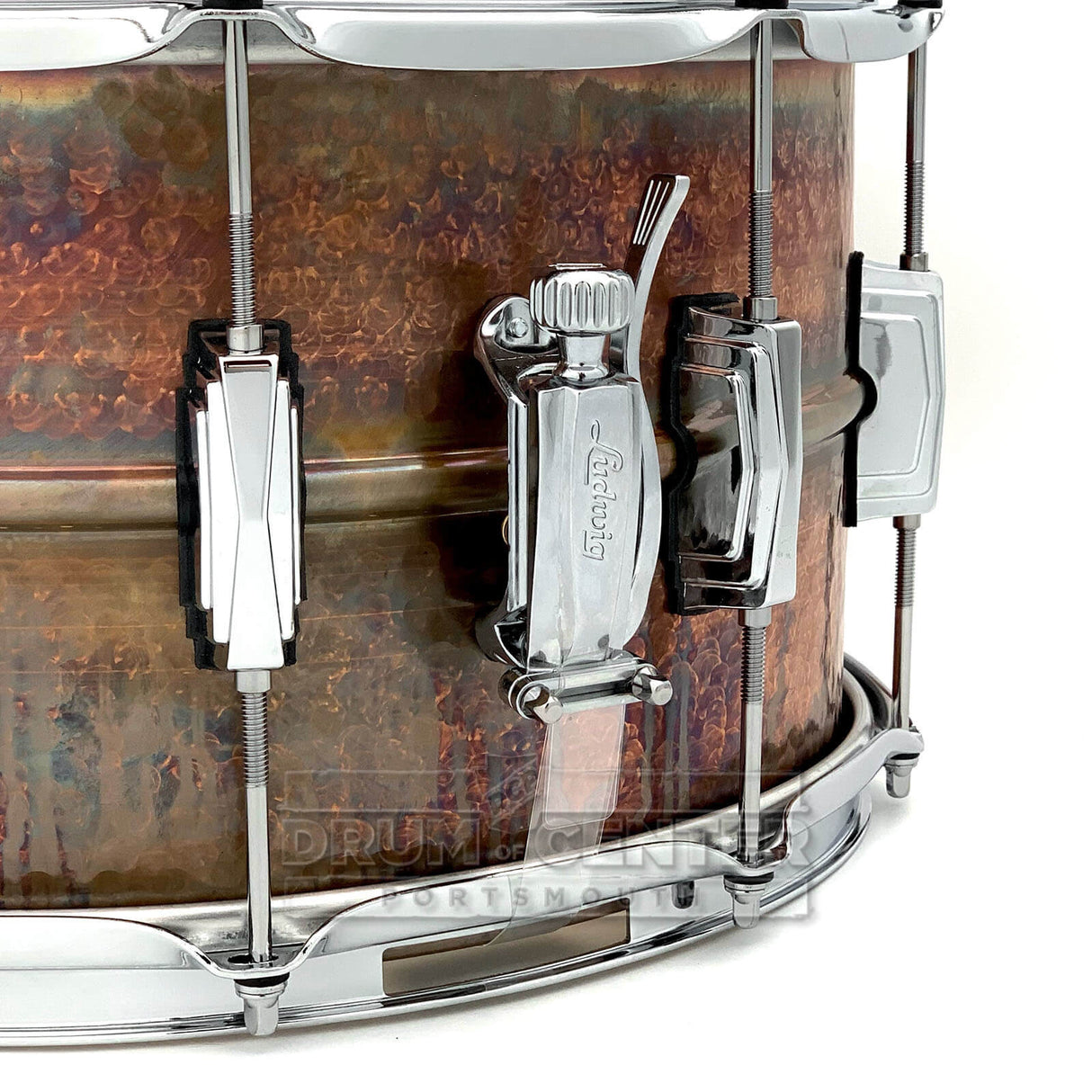 Ludwig Supraphonic Raw Bronze Snare Drum 14x8 Hammered - Drum Center Of Portsmouth