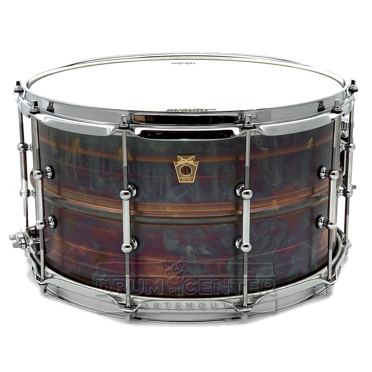 Ludwig Supraphonic Raw Bronze Snare Drum w/Tube Lugs 14x8 - Drum Center Of Portsmouth