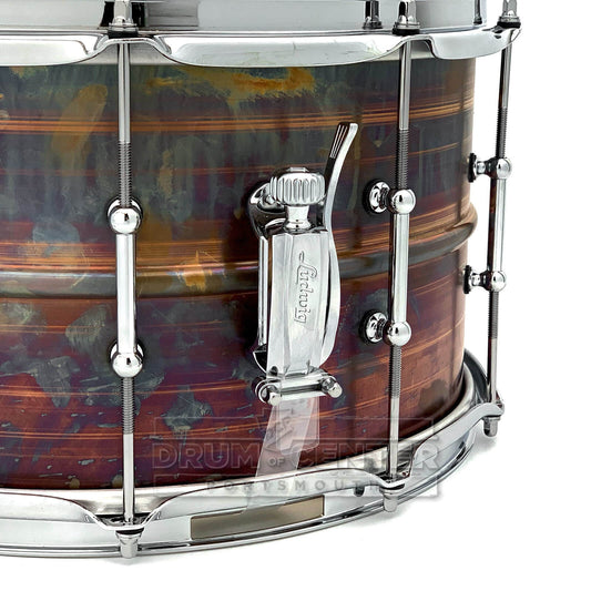 Ludwig LB508RT Supraphonic Raw Bronze Snare Drum w/Tube Lugs 14x8