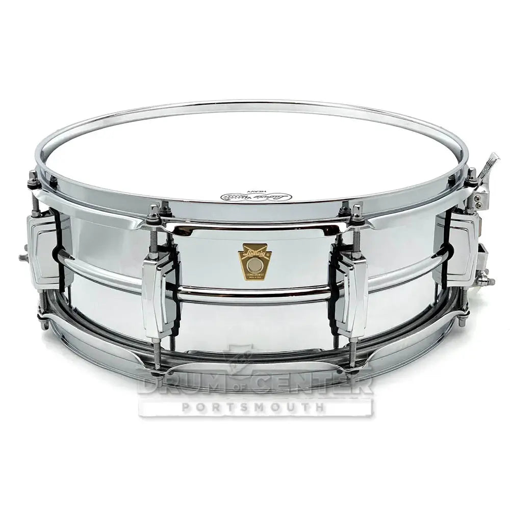 Ludwig "Supraluxe" Chrome Over Brass 8-Lug Snare Drum w/COB Hoops - DCP Exclusive!