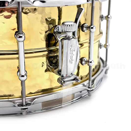 Ludwig LB422BKT Supraphonic Hammered Brass Snare Drum 14x6.5 w/Tube Lugs - Drum Center Of Portsmouth