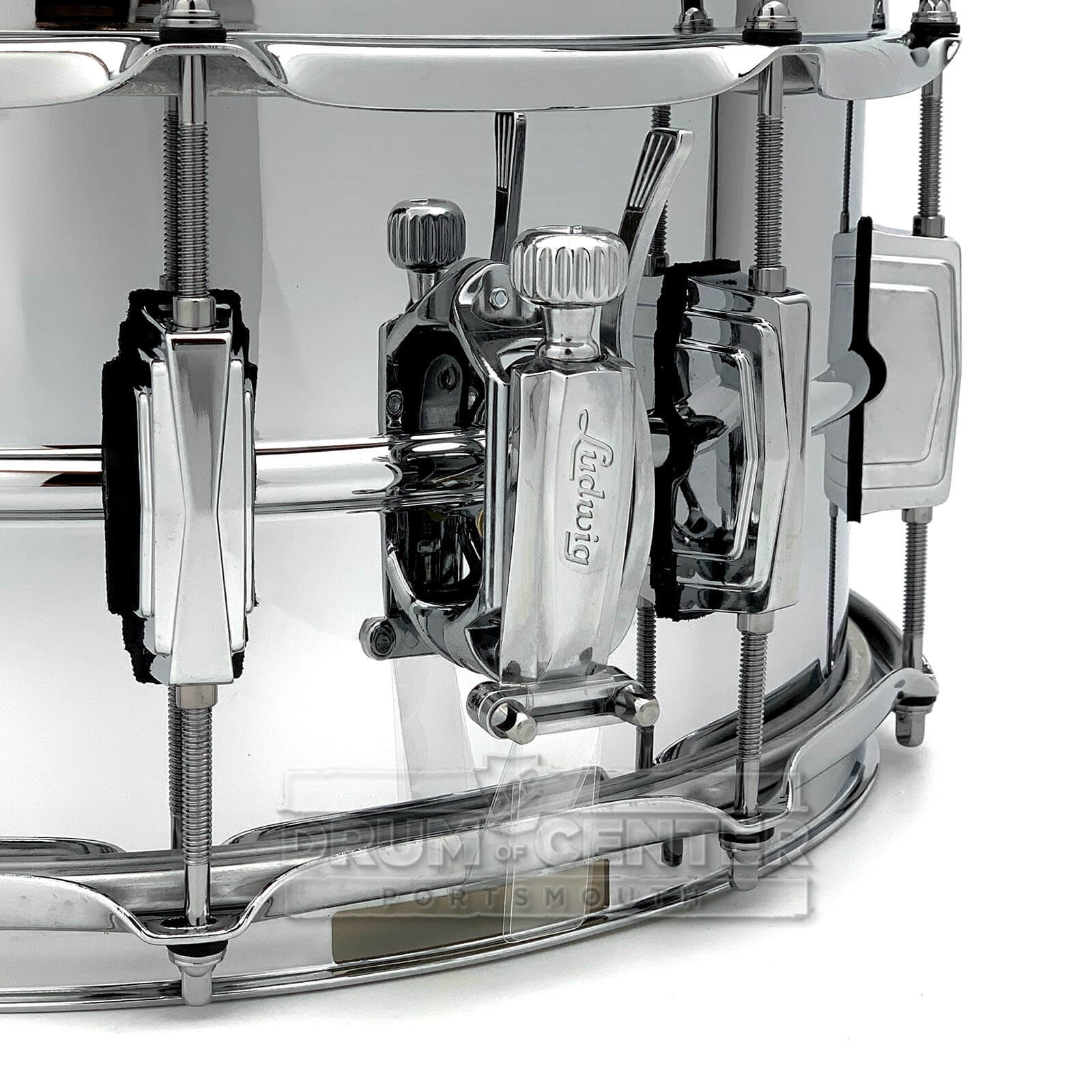 Ludwig LB402B Supraphonic Chrome Over Brass Snare Drum 14x6.5