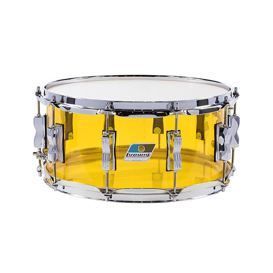 Ludwig Vistalite Snare Drum w/P88 Strainer Yellow 14x5 - Drum Center Of Portsmouth