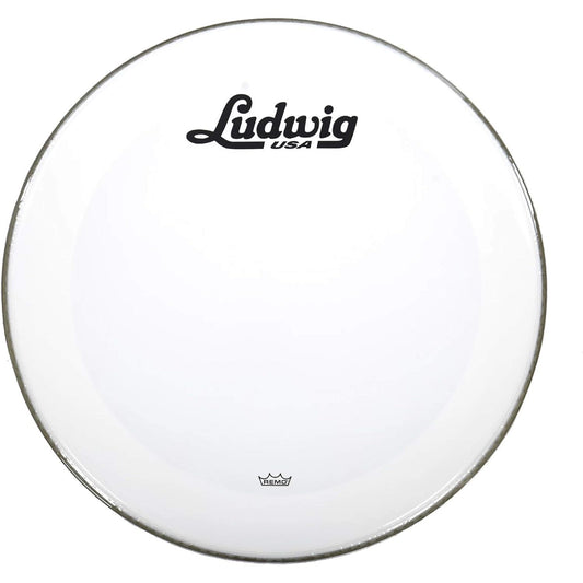 Ludwig Smooth White Bass Drum Resonant Head 20" w/Script Logo - Drum Center Of Portsmouth