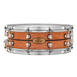 Used Pearl Music City Custom Solid Cherry 14x5 Snare Drum Natural w/Ebony Inlay - Drum Center Of Portsmouth