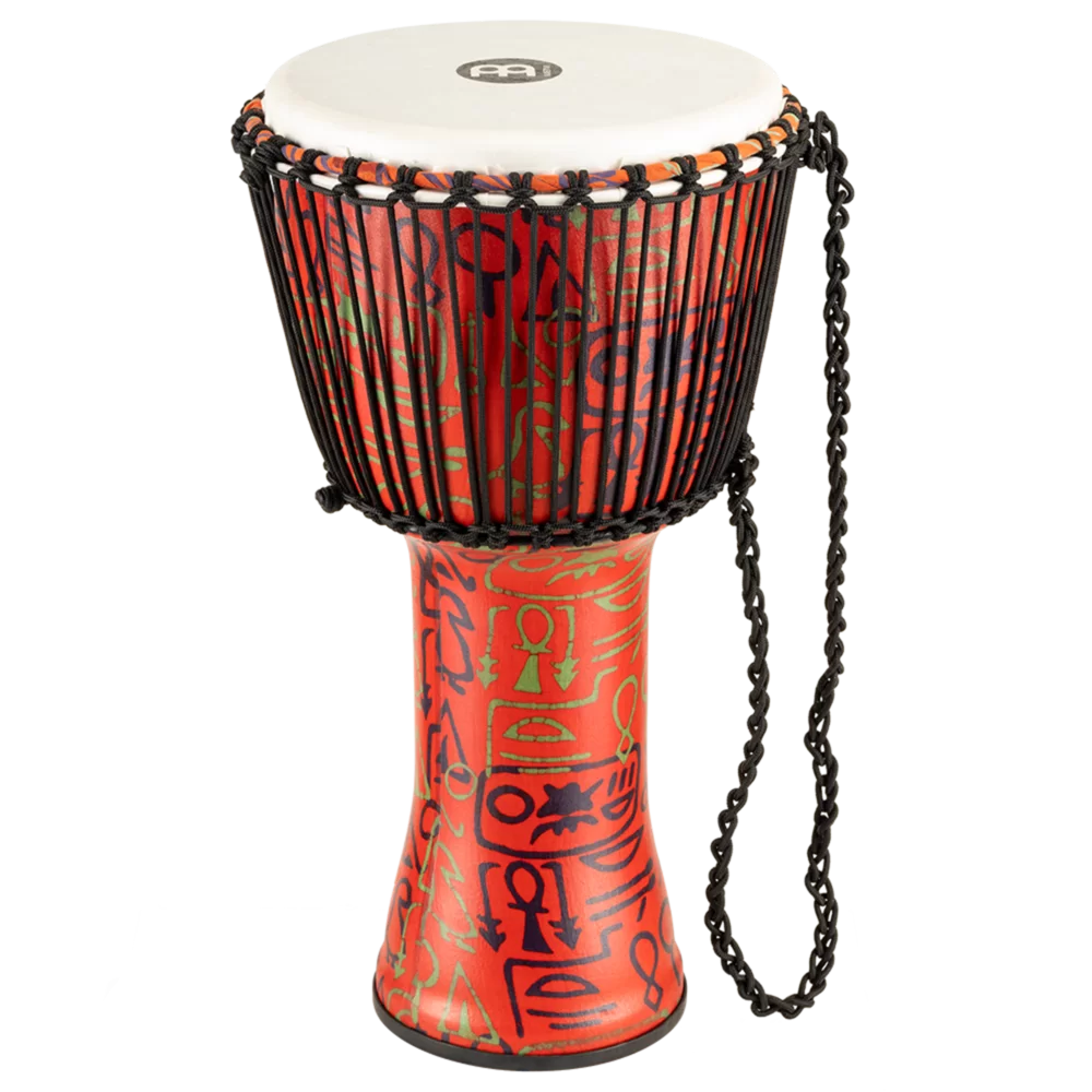 Meinl Rope Tuned Travel Djembe, 12, Pharaoh's Script, Synthetic Head - Drum Center Of Portsmouth