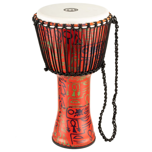 Meinl Rope Tuned Travel Djembe, 12, Pharaoh's Script, Synthetic Head - Drum Center Of Portsmouth