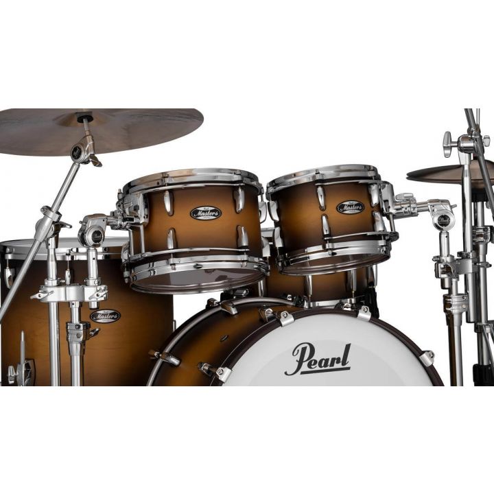 Pearl Masters Maple MM6 4pc Drum Set w/22x16BD w/Standard R2 Mounts Matte Olive Burst