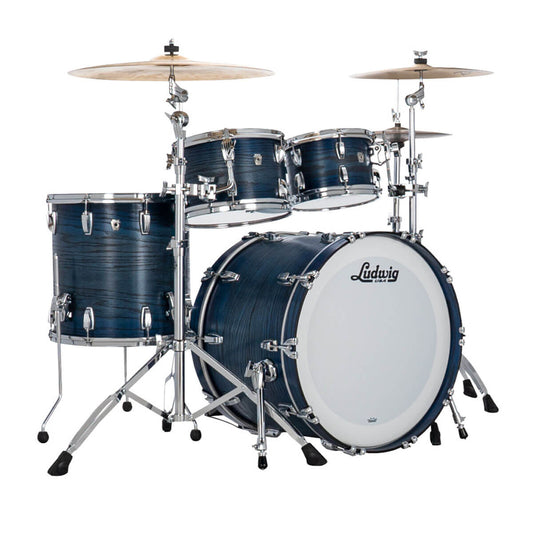 Ludwig Classic Oak 4pc Drum Set Blue Burst 22/10/12/16 - Drum Center Of Portsmouth