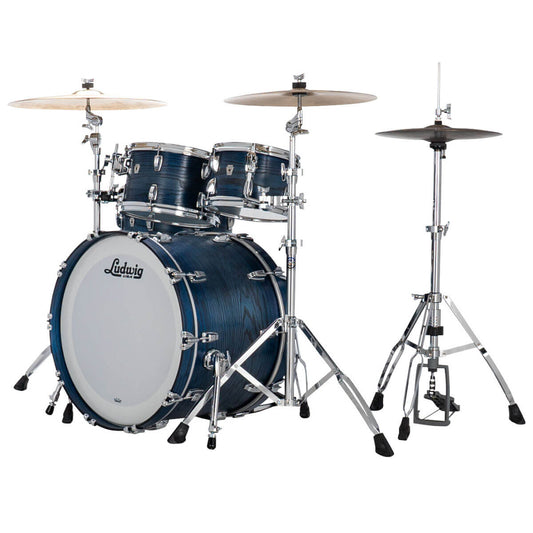 Ludwig Classic Oak 4pc Drum Set Blue Burst 22/10/12/16 - Drum Center Of Portsmouth