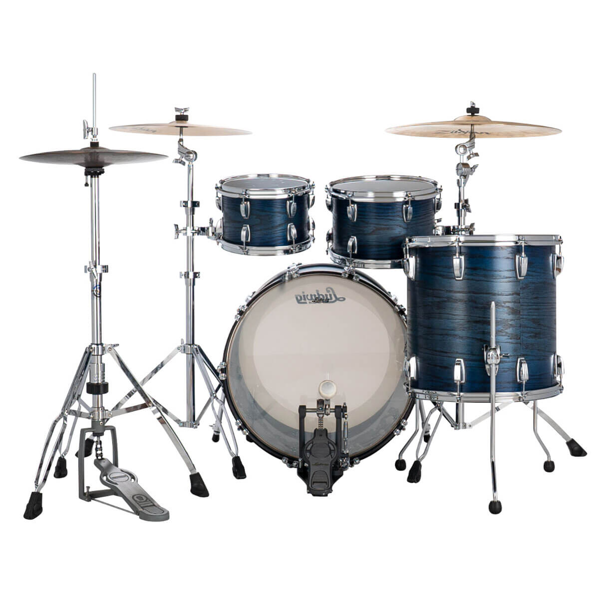 Ludwig Classic Oak 4pc Drum Set Blue Burst 22/10/12/16 - Drum Center Of Portsmouth