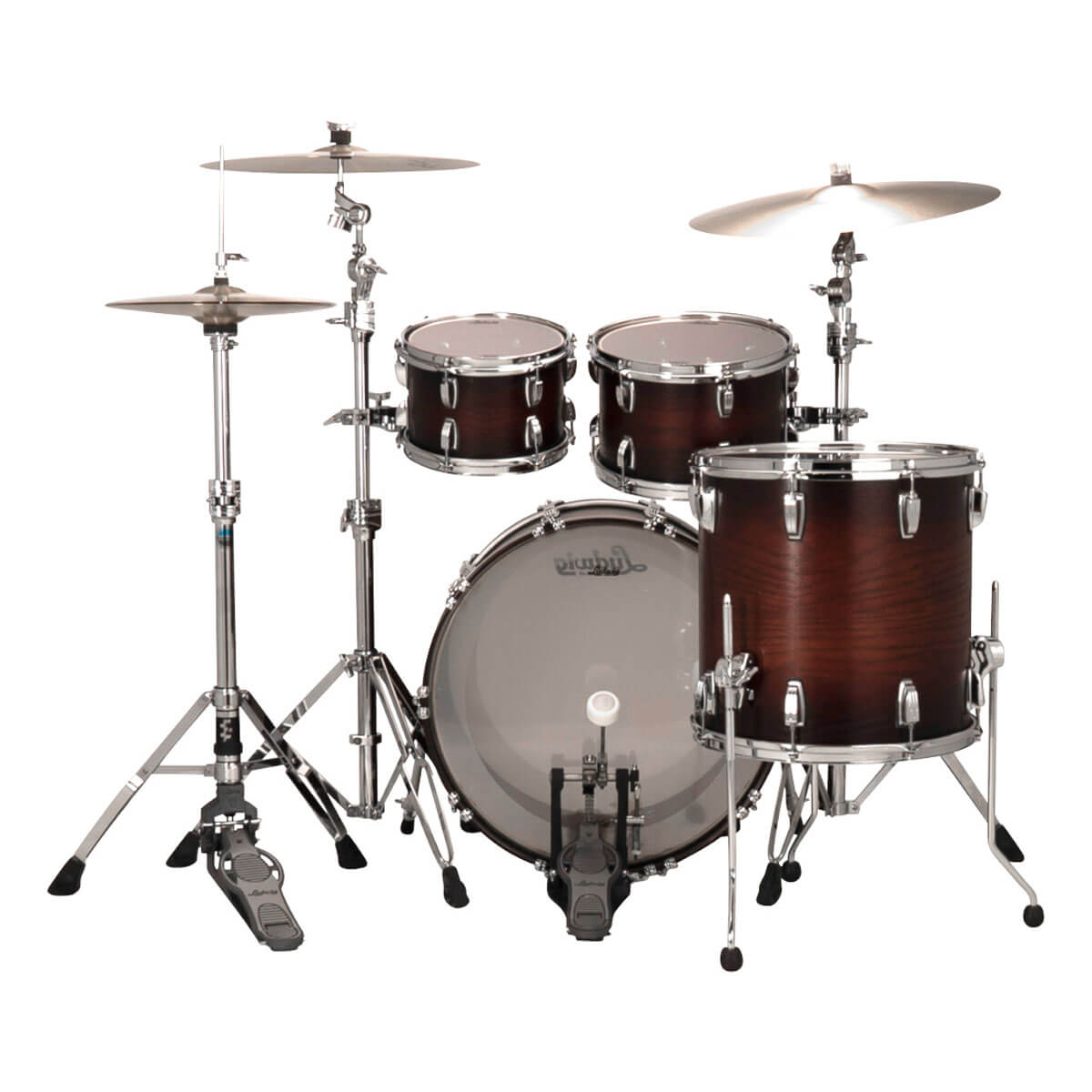 Ludwig Classic Oak 4pc Drum Set Brown Burst 22/10/12/16 - Drum Center Of Portsmouth
