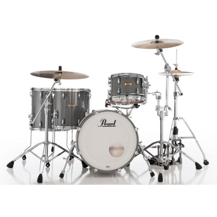 Pearl Masters Maple Pure 3pc Drum Set 20/12/14 w/L-Bracket R2 Mounts Putty Gray