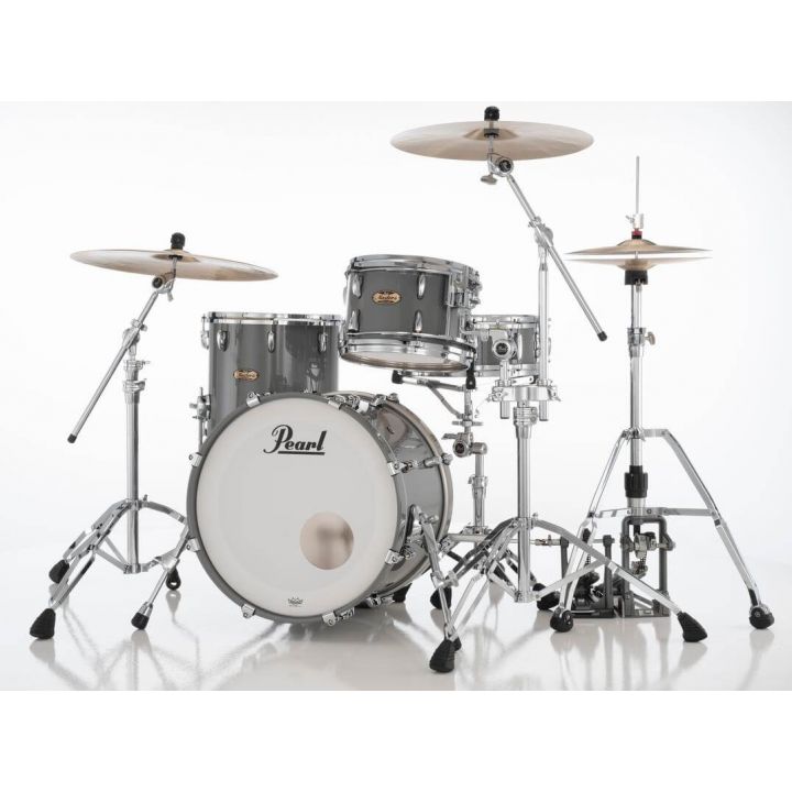 Pearl Masters Maple Pure 3pc Drum Set 20/12/14 w/L-Bracket R2 Mounts Putty Gray