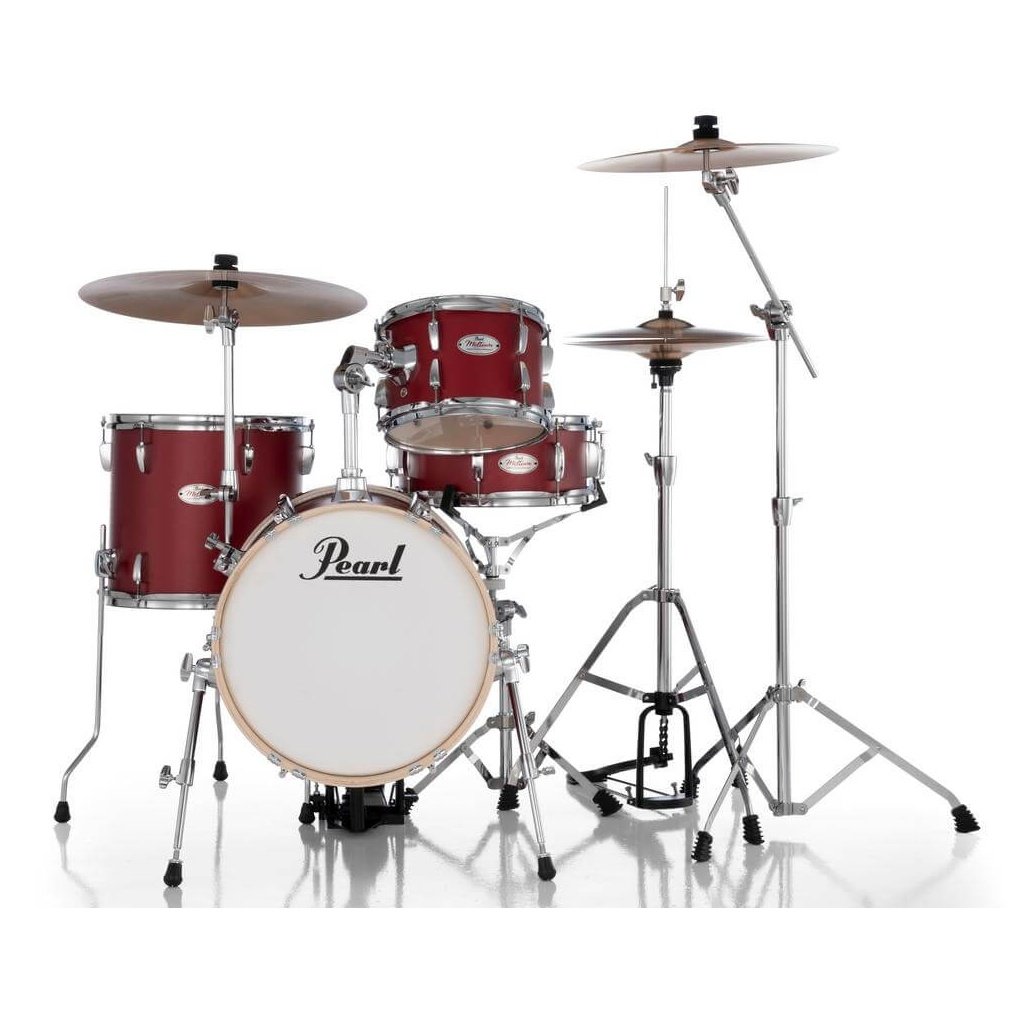 Pearl Midtown 4pc Drum Set Matte Red w/Hardware
