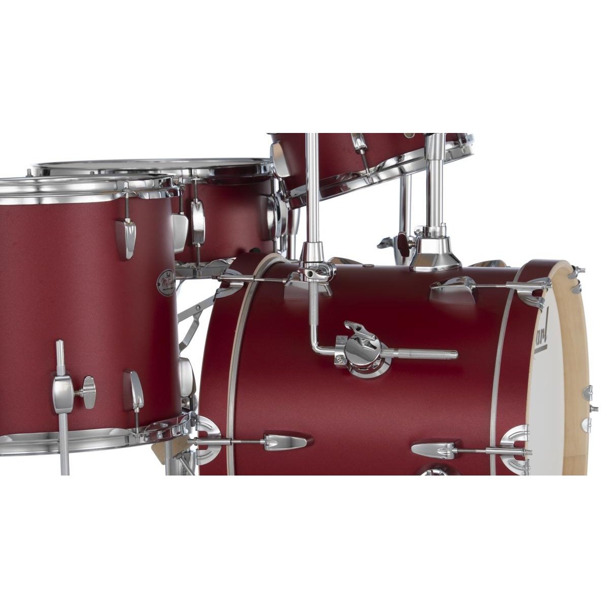 Pearl Midtown 4pc Drum Set Matte Red w/Hardware