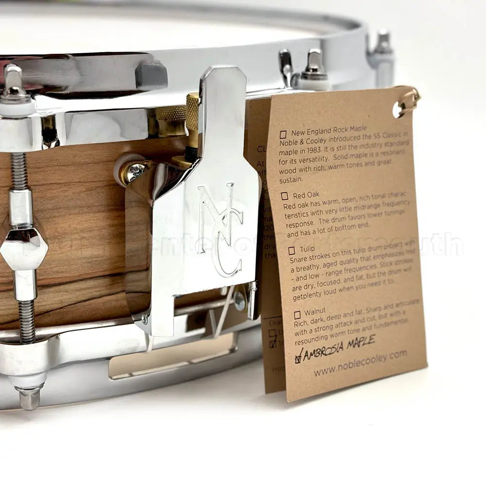 Noble & Cooley Solid Shell Classic Special Edition Ambrosia Maple Snare Drum 14x3.875 - Drum Center Of Portsmouth