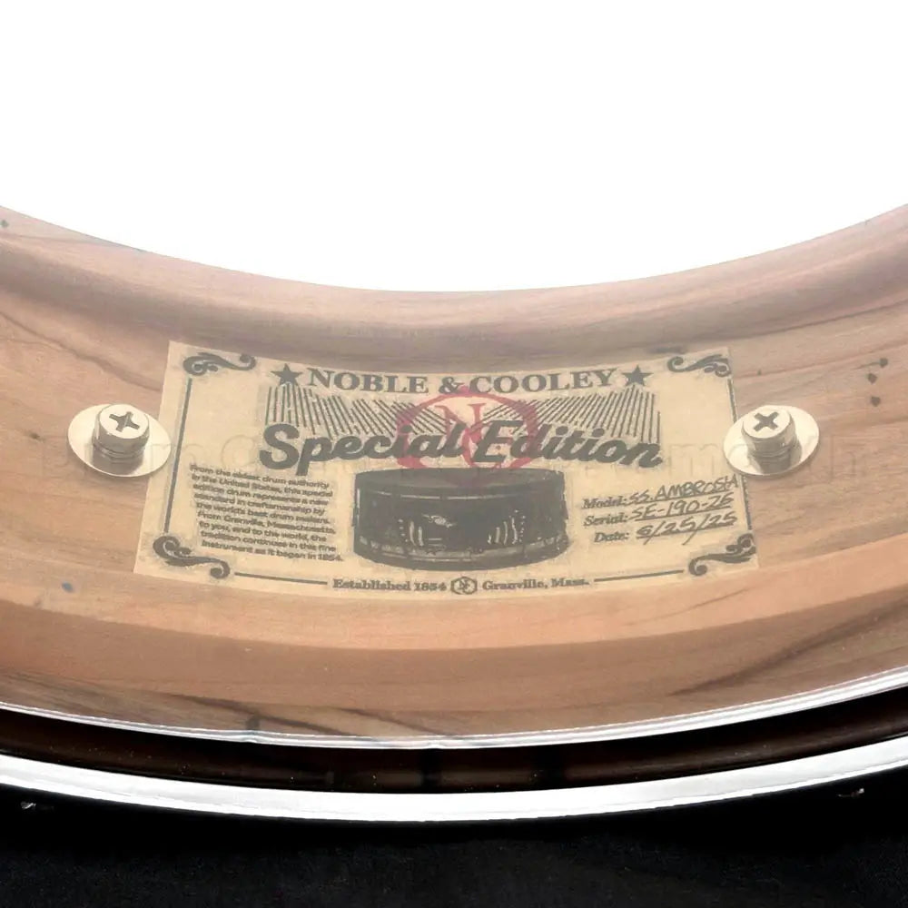 Noble & Cooley Solid Shell Classic Special Edition Ambrosia Maple Snare Drum 14x3.875 - Drum Center Of Portsmouth