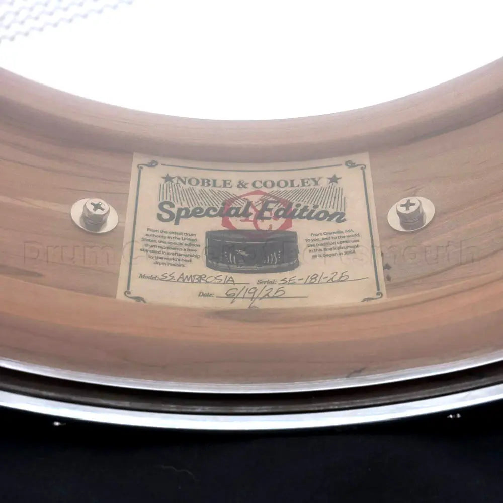 Noble & Cooley Solid Shell Classic Special Edition Ambrosia Maple Snare Drum 14x5 - Drum Center Of Portsmouth