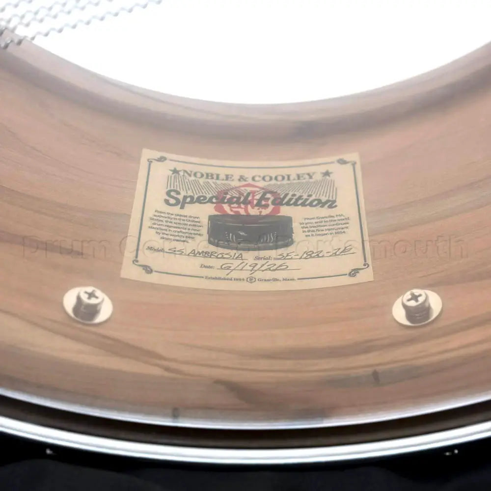 Noble & Cooley Solid Shell Classic Special Edition Ambrosia Maple Snare Drum 14x7 - Drum Center Of Portsmouth
