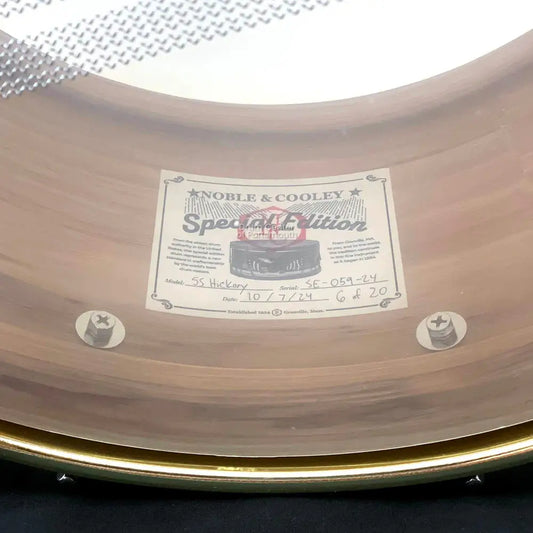 Noble & Cooley Solid Shell Classic Limited Edition Hickory Snare Drum 14x7 - Drum Center Of Portsmouth