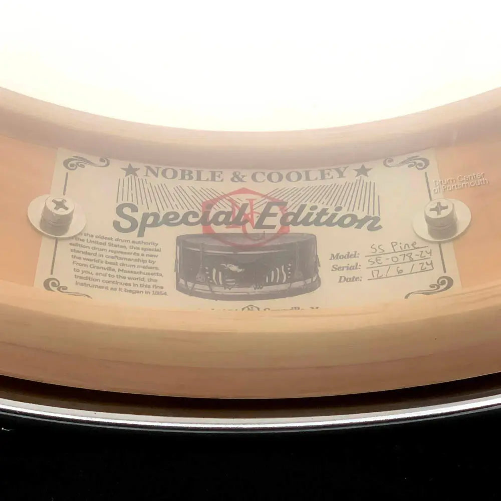 Noble & Cooley Solid Shell Classic Limited Edition Pine Snare Drum 14x3 7/8 - Drum Center Of Portsmouth