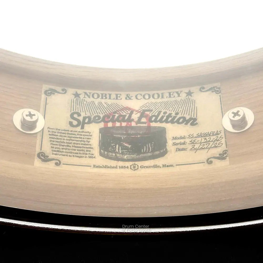 Noble & Cooley Solid Shell Classic Special Edition Sassafras Snare Drum 14x3 7/8 - Drum Center Of Portsmouth