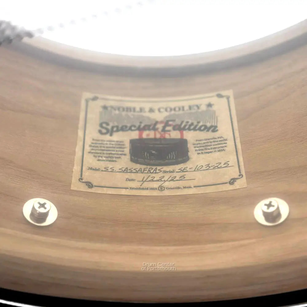 Noble & Cooley Solid Shell Classic Special Edition Sassafras Snare Drum 14x7 - Drum Center Of Portsmouth