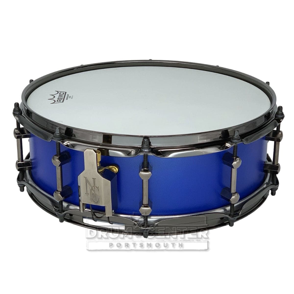 Noble & Cooley Alloy Classic Painted Snare Drum 14x4.75 Flat Royal Blue w/Black Hw