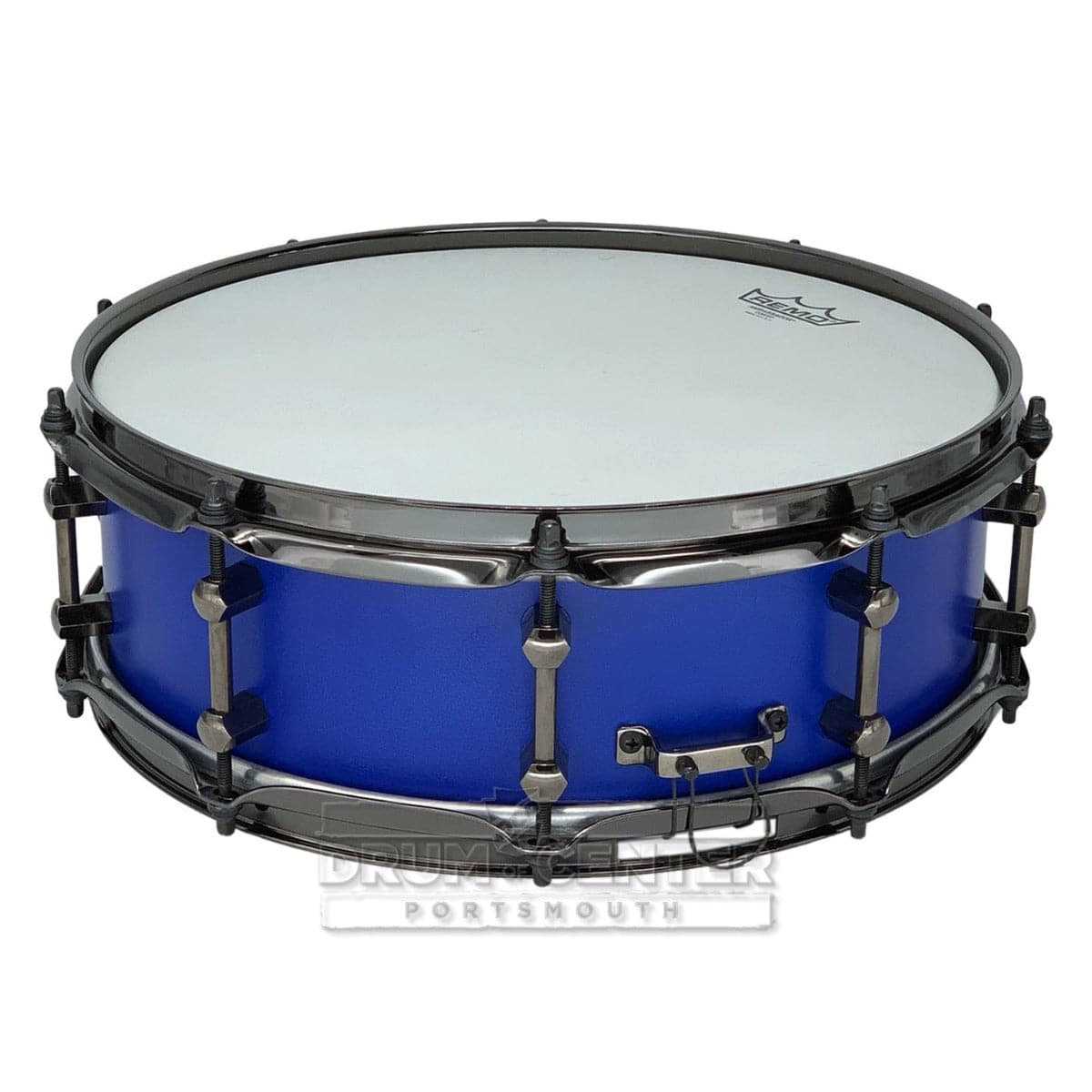 Noble & Cooley Alloy Classic Painted Snare Drum 14x4.75 Flat Royal Blue w/Black Hw