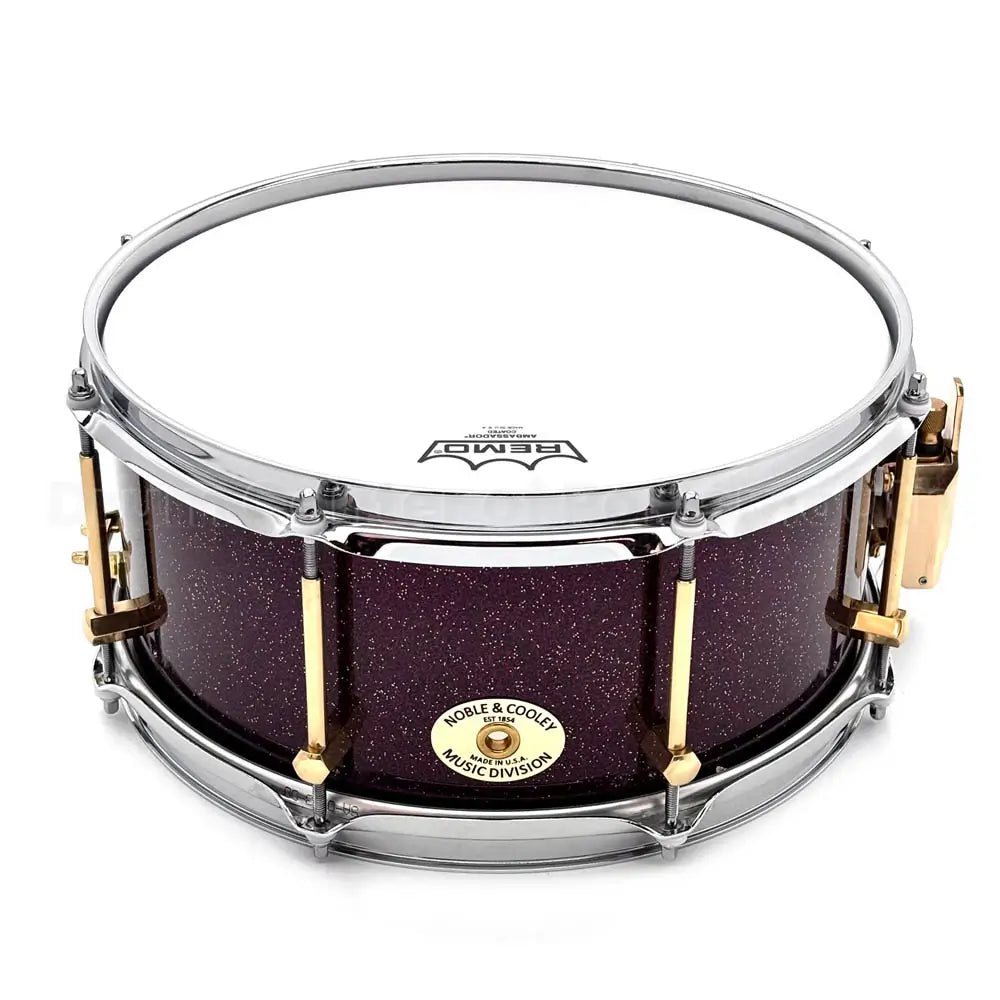Noble & Cooley Solid Shell Classic Cherry Snare Drum 13x6 Burgundy Sparkle - Drum Center Of Portsmouth