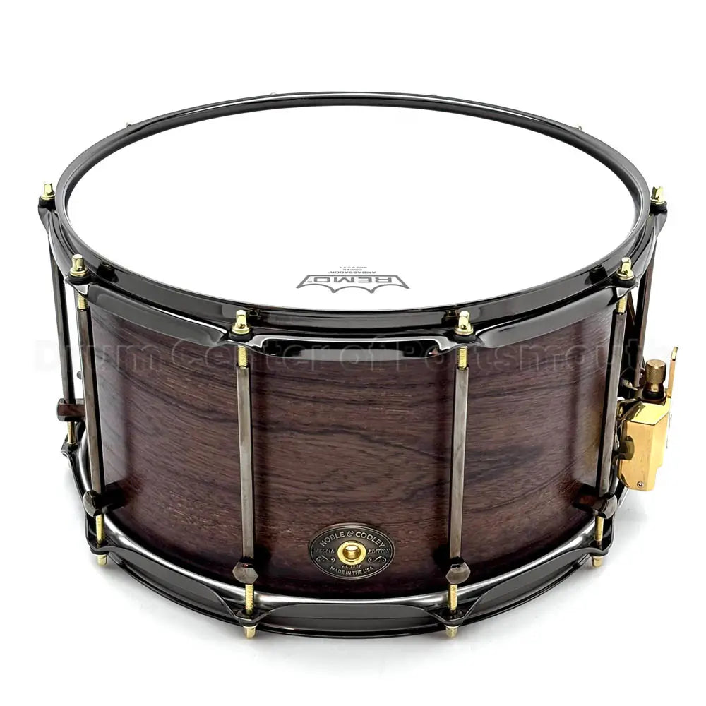 Noble & Cooley Solid Shell Classic Hackberry Snare Drum 14x8 Espresso Satin - Drum Center Of Portsmouth