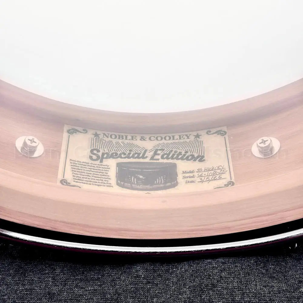 Noble & Cooley Solid Shell Classic Hickory Snare Drum 14x3 7/8 8-Lug - Drum Center Of Portsmouth
