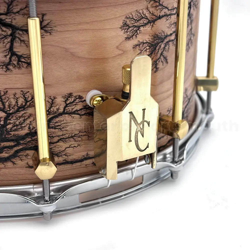Noble & Cooley Solid Shell Classic Maple Snare Drum 14x7 w/Fractal Pattern - Drum Center Of Portsmouth