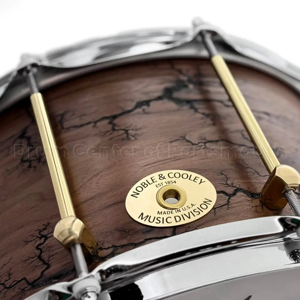 Noble & Cooley Solid Shell Classic Walnut Snare Drum 14x7 w/Fractal Pattern - Drum Center Of Portsmouth