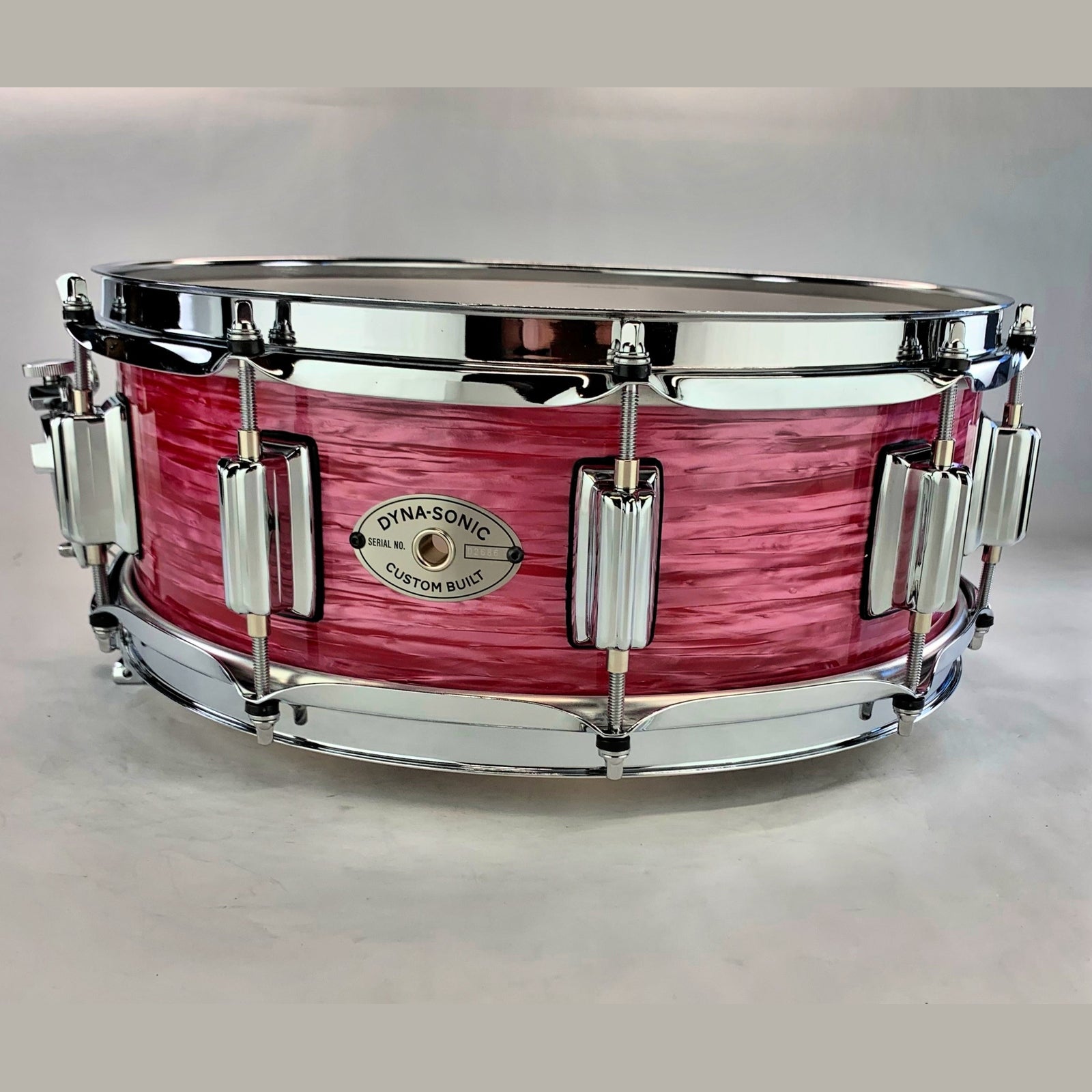 Rogers Dyna-sonic Wood Shell Snare Drum 14x5 Red Ripple Beavertail